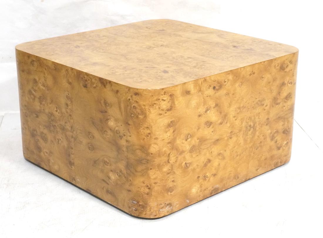 Milo Baughman style Burl Wood Cocktail Table. Rou (1 of 9)