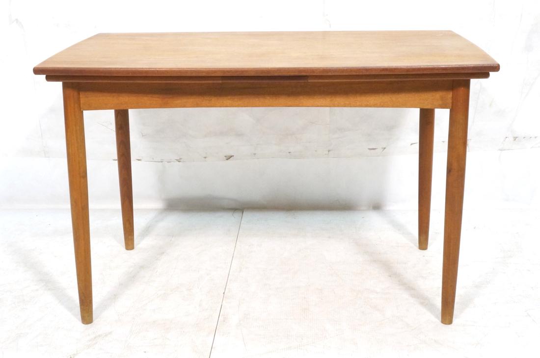 Danish Teak Refractory Dining table. Bowed sides. (1 of 7)