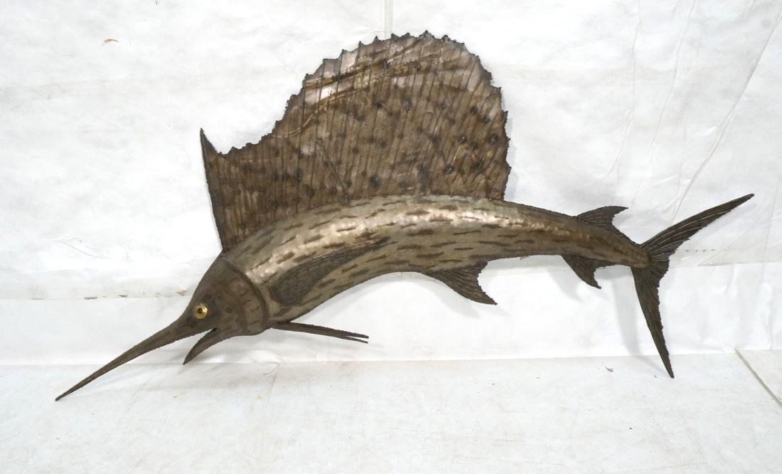 Large Decorator Metal Sailfish Wall Mounted Sculp (1 of 8)