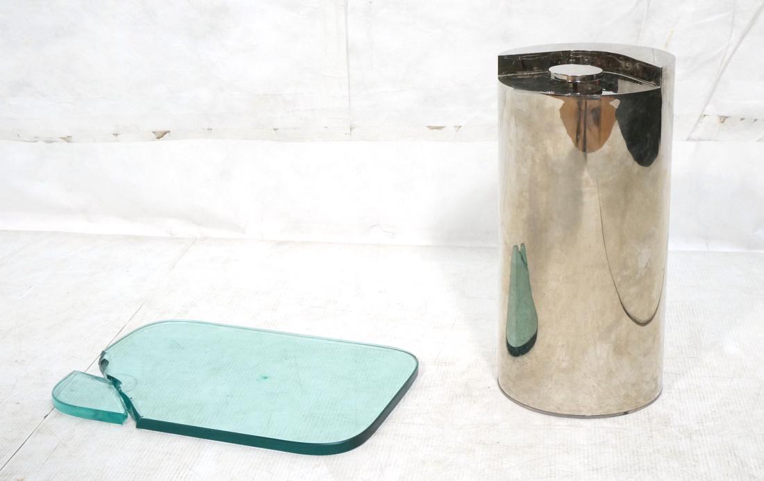 Karl Springer Style Side Table.  Cantilever desig (1 of 7)