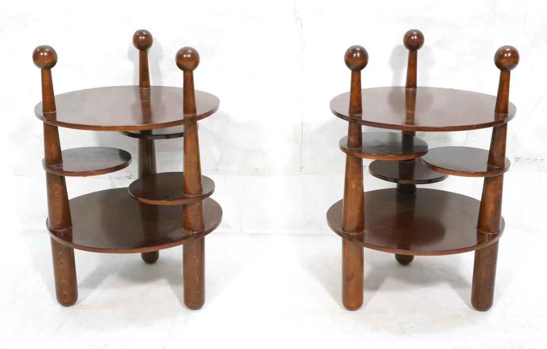 Pair Jean Royere Style Side Tables.  Multi Levels (1 of 7)