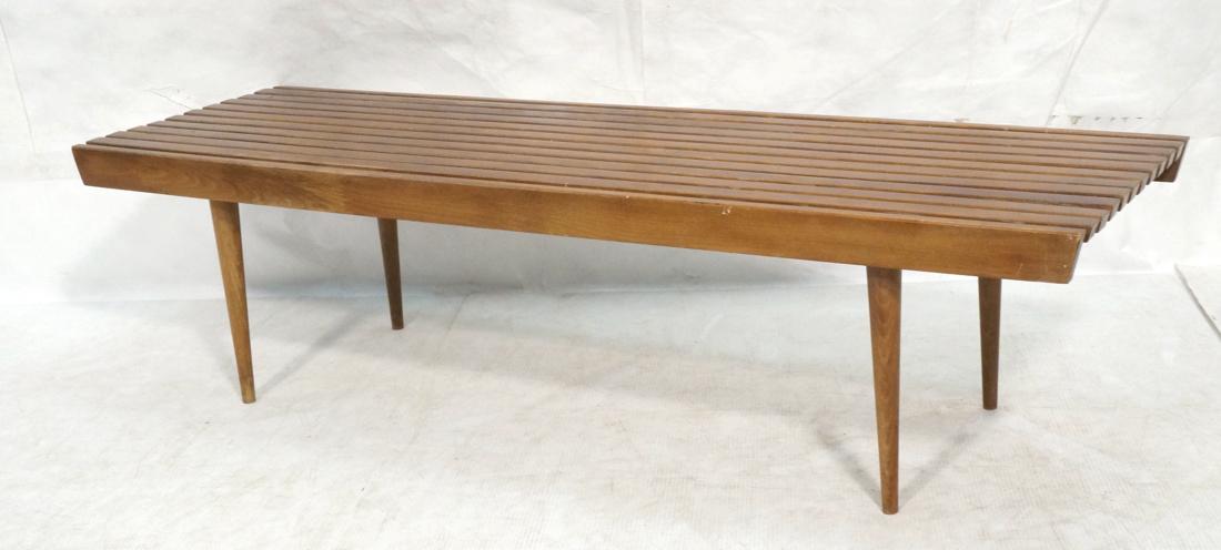 Nelson style Slat Bench Coffee Table. Open form e (1 of 6)