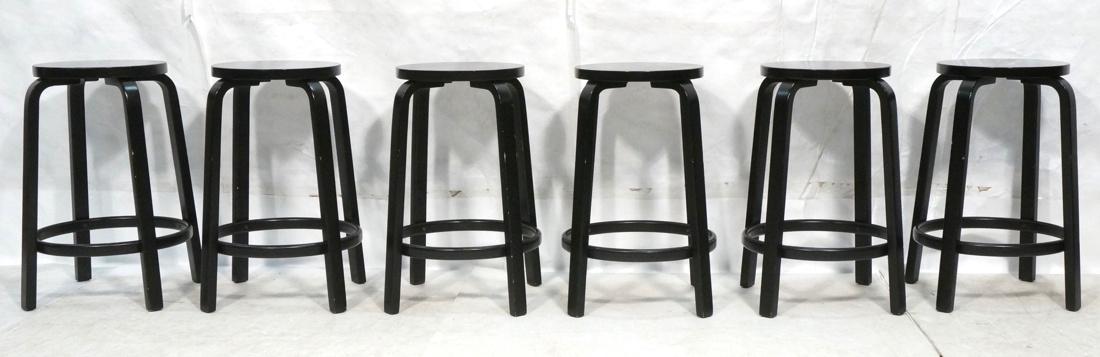 Set 6 ARTEK by ALVAR AALTO Ebonized Bar Stools. B (1 of 10)