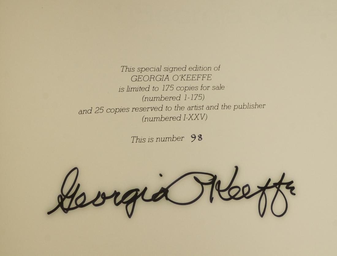 Signed GEORGIA O'KEEFFE Book in Black Linen Case. (1 of 9)