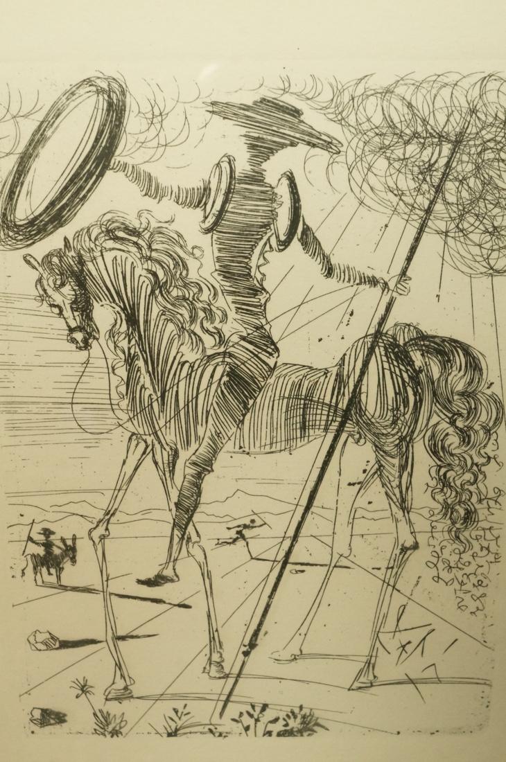 SALVADOR DALI Don Quixote Engraved Print. Signed (1 of 4)