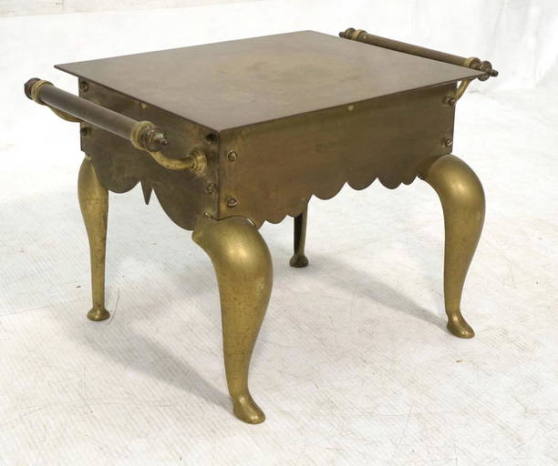 Brass Footman Carriage Step Stool. Antique Brass