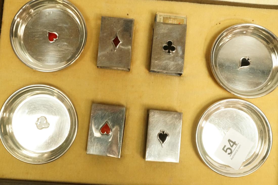 WEBB CO Sterling Gambling Smoking Set Boxed. 4 st (1 of 10)