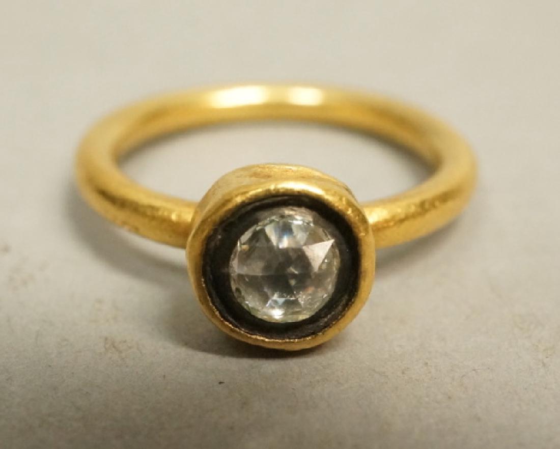 High Karat Gold Ring with Unique Cut .3 Carat (1 of 3)