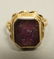 14K Gold Intaglio Ring Amethyst Intaglio. Sz 6