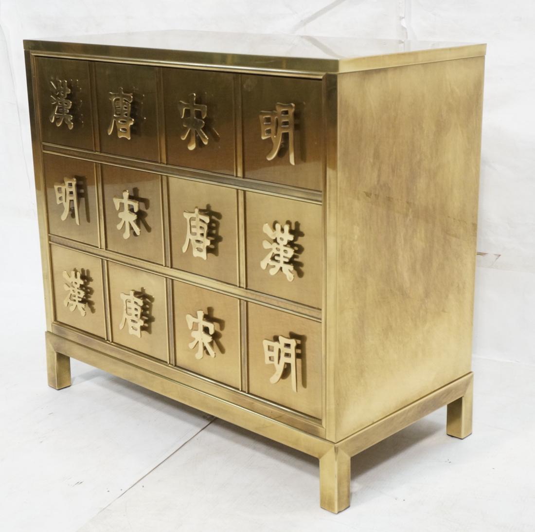 MASTERCRAFT 3 Drawer Brass Bachelors Chest. Brass (1 of 8)