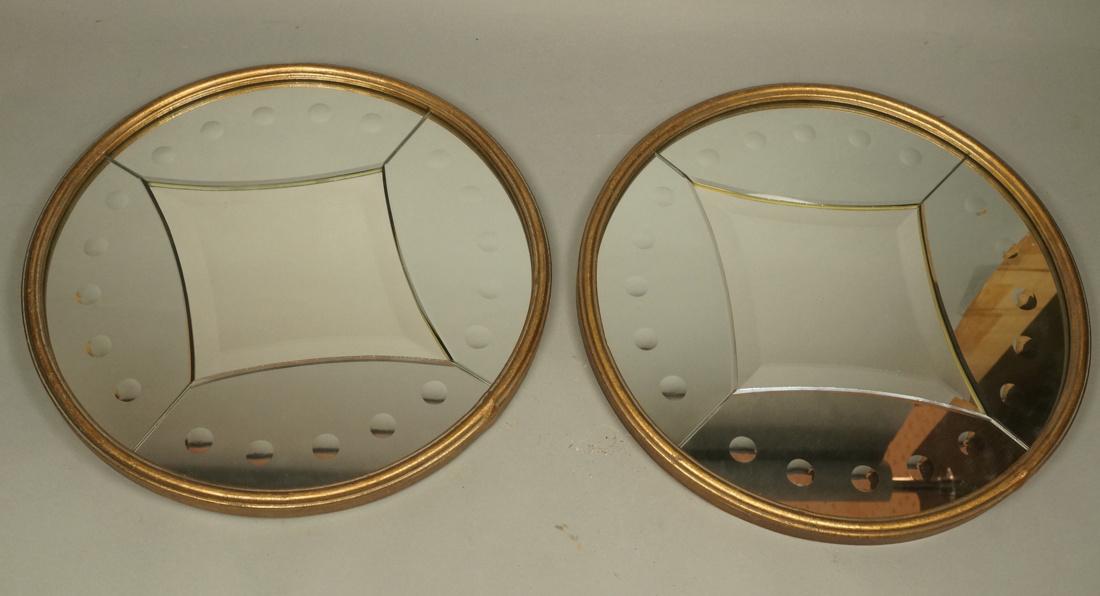 Pr PIERO FORNASETTI Style Dimpled Wall Mirrors. B (1 of 8)
