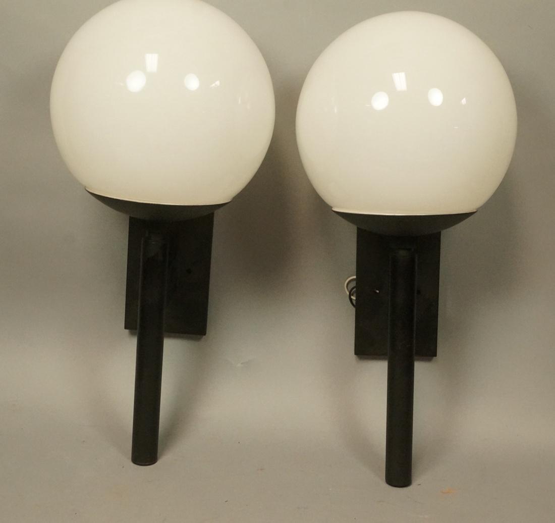 Pr LIGHTOLIER Bubble Glass Outdoor Wall Sconces L (1 of 4)