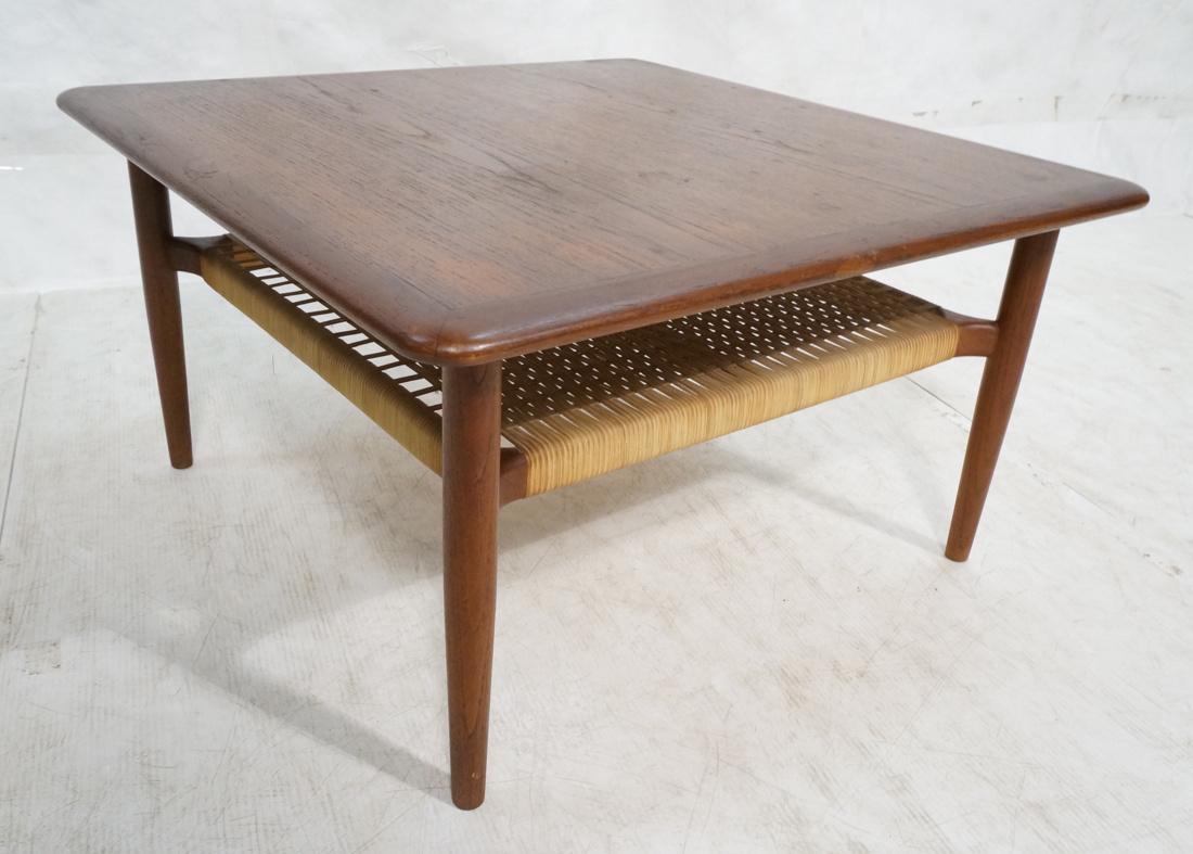 Danish Modern Teak Square Cocktail Coffee Table. (1 of 5)