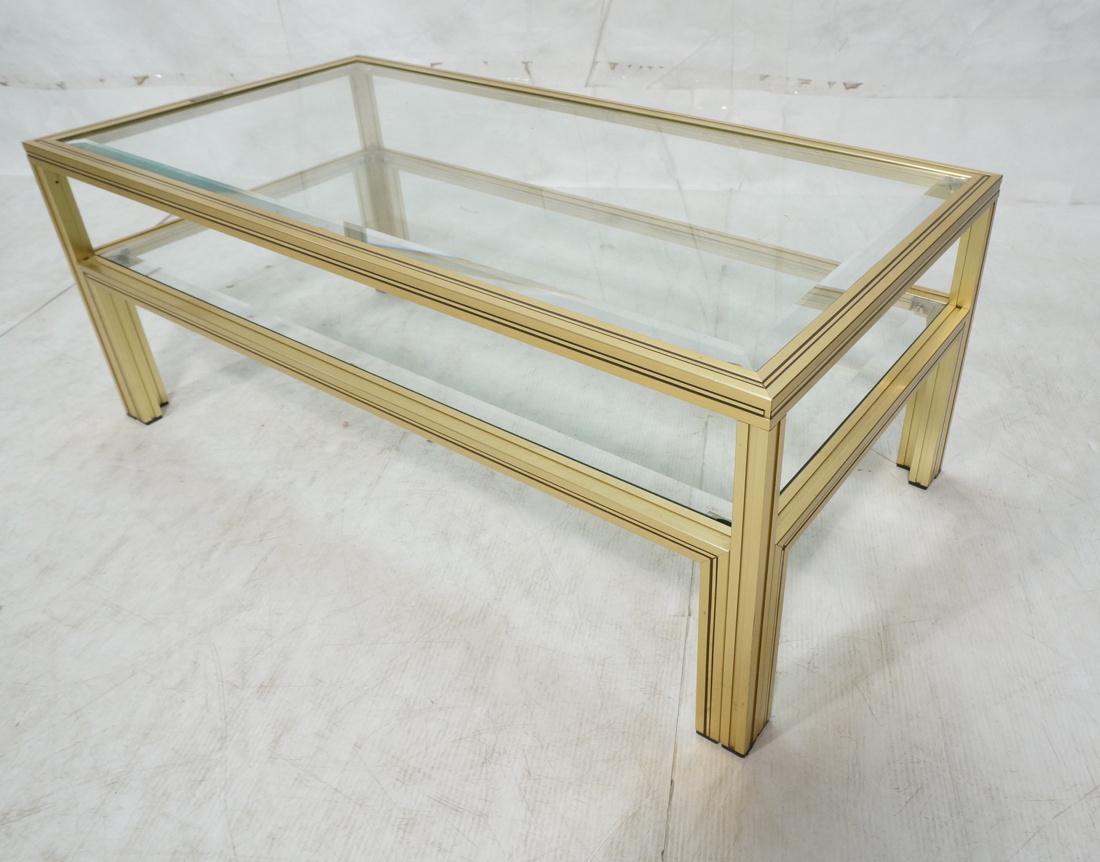 PIERRE VANDEL French Gold Aluminum Coffee Table. (1 of 4)