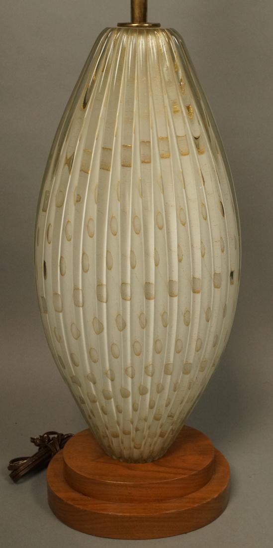 Murano Art Glass Tall Table Lamp. Stepped Oval Wo (1 of 7)