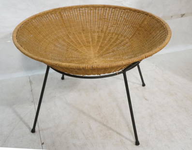 Sol Bloom Style Catch All.  Woven bowl top with I: Sol Bloom Style Catch All. Woven bowl top with Iron Frame.-- Dimensions: H: 17.5 inches: W: 27.25 inches ---