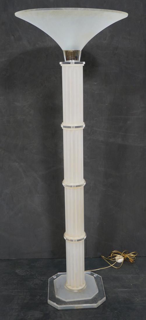 70s Modern Frosted Lucite Torch Floor Lamp. Stack (1 of 6)