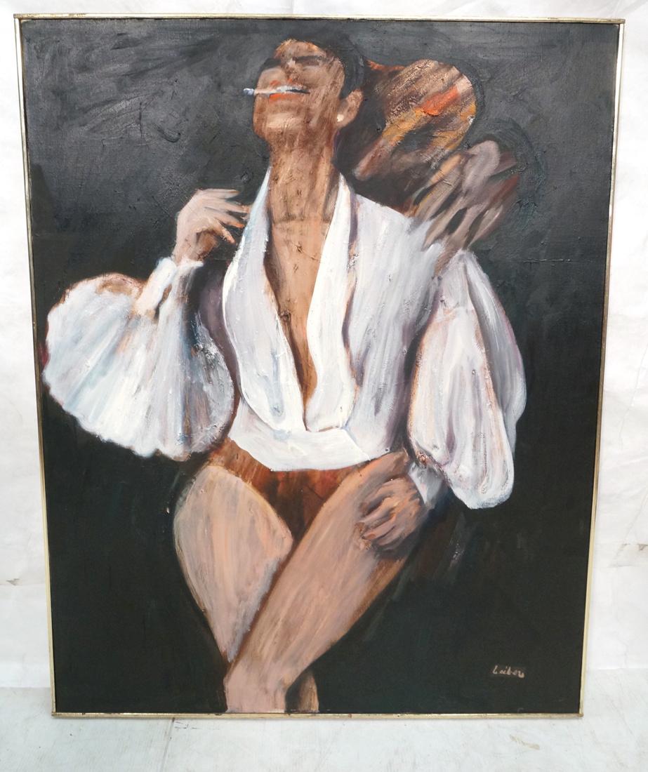 Signed GERSON LEIBER Large Oil Painting. Female d (1 of 6)