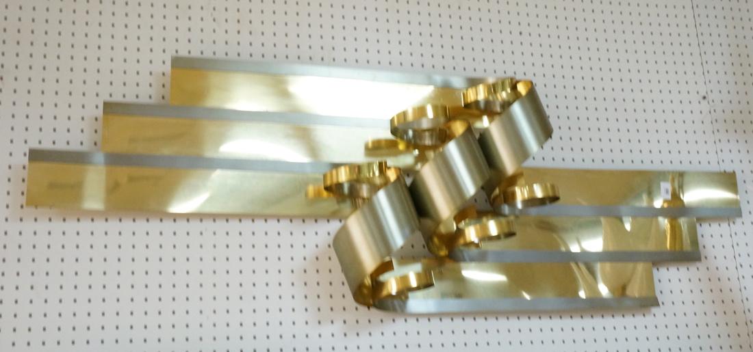 C JERE Mixed Metal Wall Sculpture. Triple Curled (1 of 6)