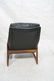 ADRIAN PEARSALL Style Black Vinyl Lounge Chair & - 5