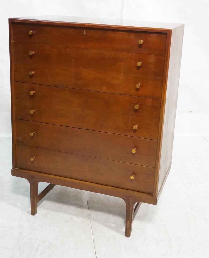 DREXEL 5 Drawer Modern Tall Chest. Beveled frame (1 of 7)