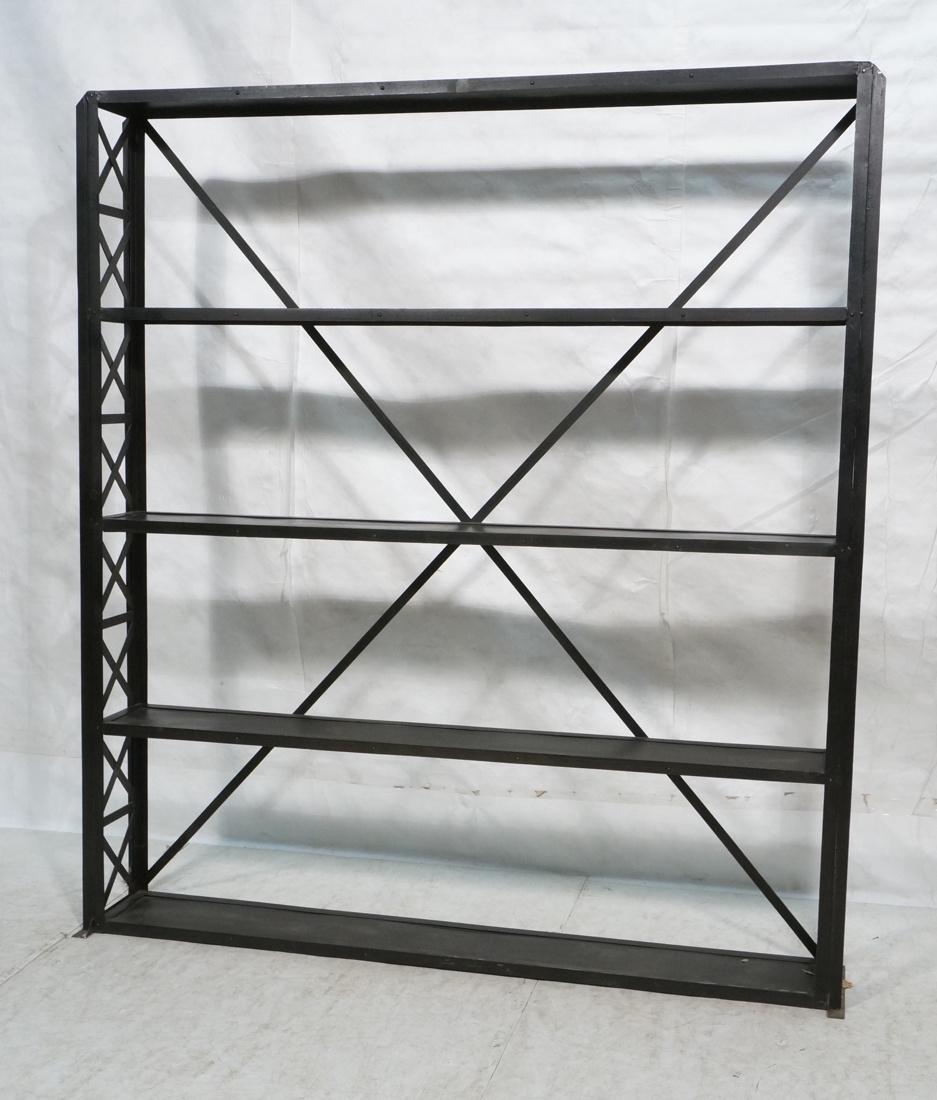 83" Tall Industrial Black Steel Iron Shelves Deco (1 of 8)