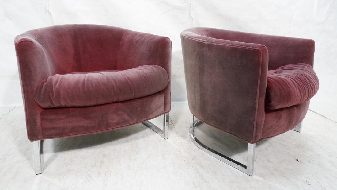 Pr Modern MILO BAUGHMAN Style Purple Lounge Chair (1 of 8)