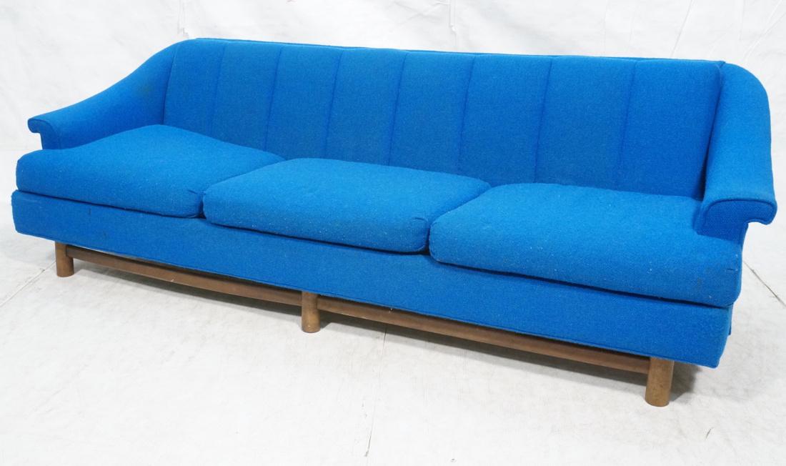 Danish Modern DUX style Blue Sofa Couch. Channel (1 of 10)