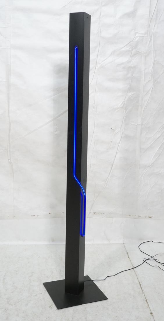 Blue Neon Modernist Column Art Sculpture. Illumin (1 of 6)