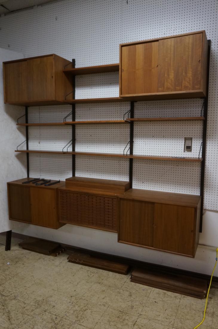American Modern Walnut Shelf Unit. 4 sliding door (1 of 10)