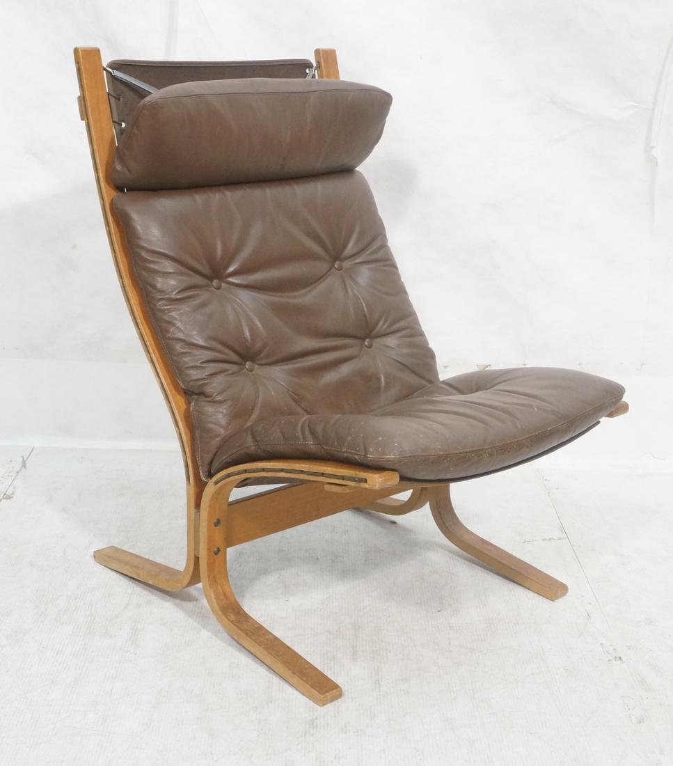 Brown Leather WESTNOFA Lounge Chair. Norway Moder (1 of 7)