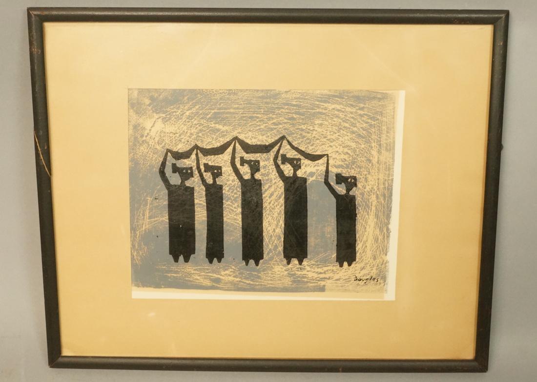 AARON DOUGLAS Wood Block Print. African American (1 of 8)