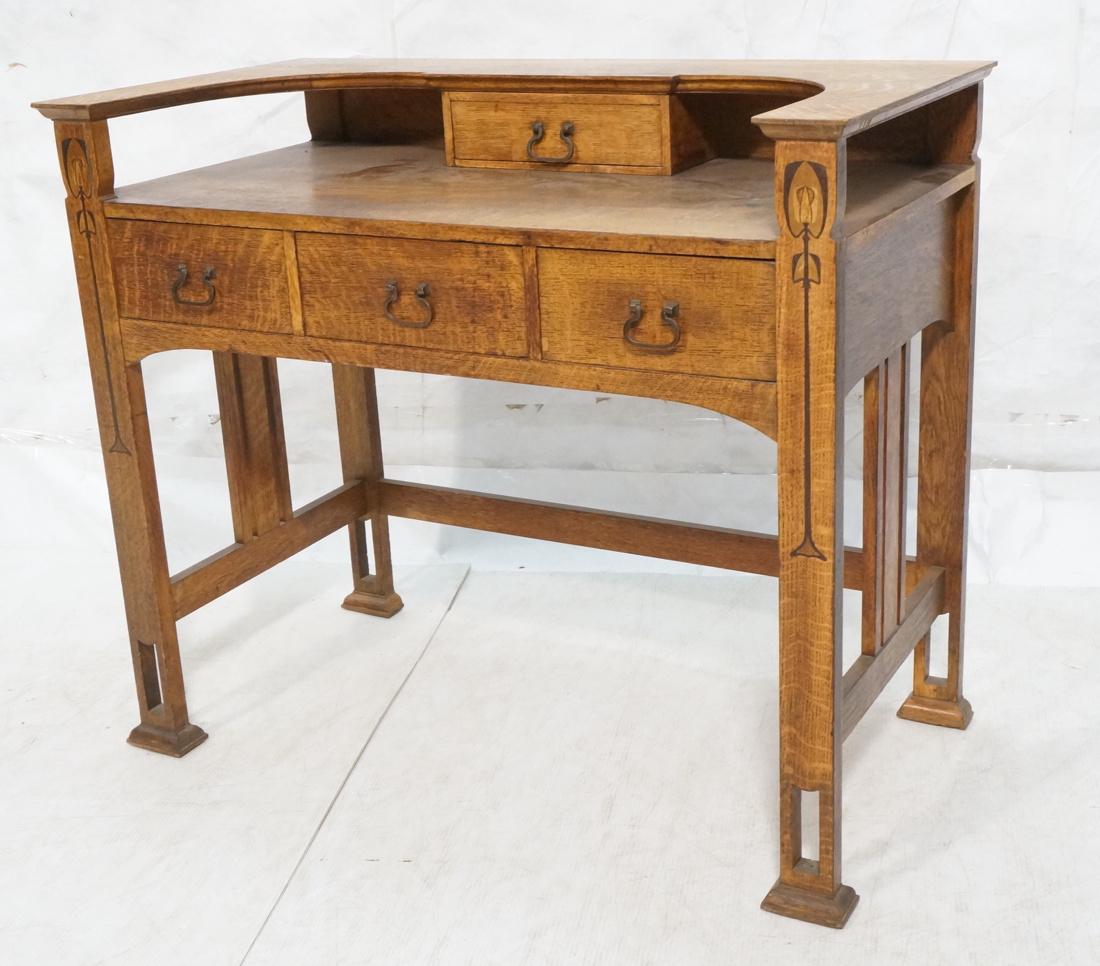 Mission Oak Arts & Crafts Desk. HARVEY ELLIS Styl (1 of 6)