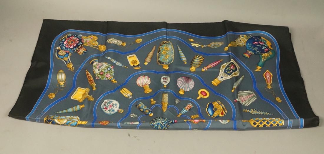 HERMES Hand Rolled Edge Silk Scarf. "Qu'importe l (1 of 8)