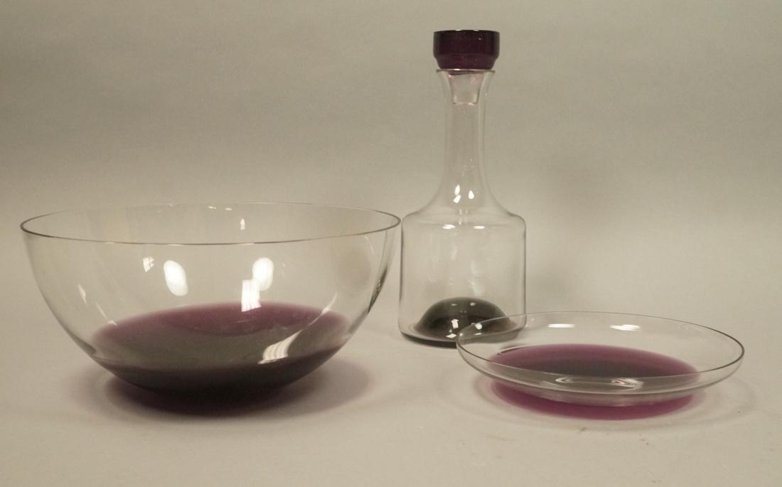 3pc TAPIO WIRKKALA Art Glass Lot. Matched set in (1 of 9)