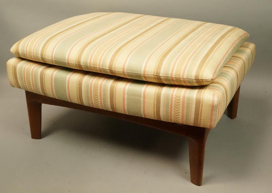 ROBSJOHN GIBBINGS Style Walnut Foot Stool Ottoman (1 of 5)