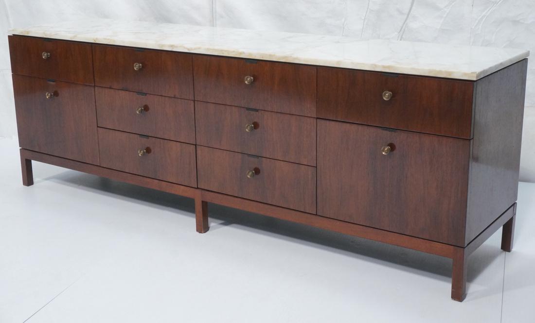 Knoll Marble Top Modern Credenza Sideboard. Dark (1 of 10)