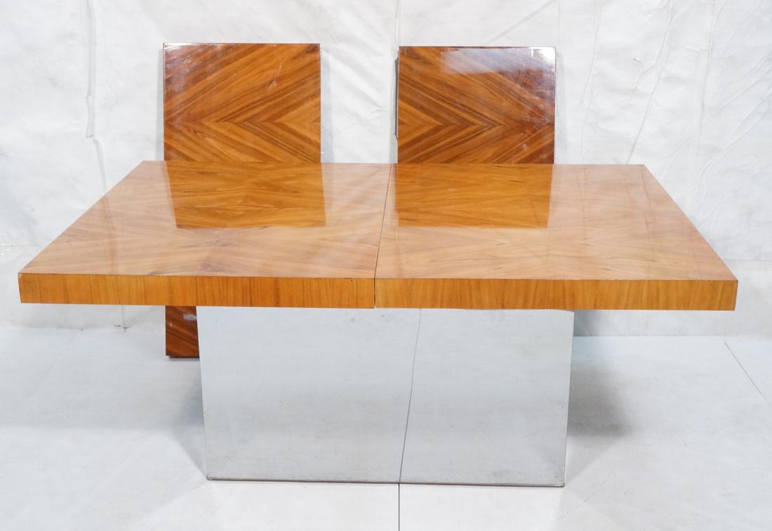 Milo Baughman Attributed Dining Table. Mirrored c (1 of 10)