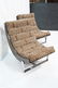 Pair Italian Style Lounge Chairs. Chrome Frame Mo - 4