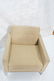 Pr KNOLL Style Tan Upholstered Lounge Chairs. Squ - 3