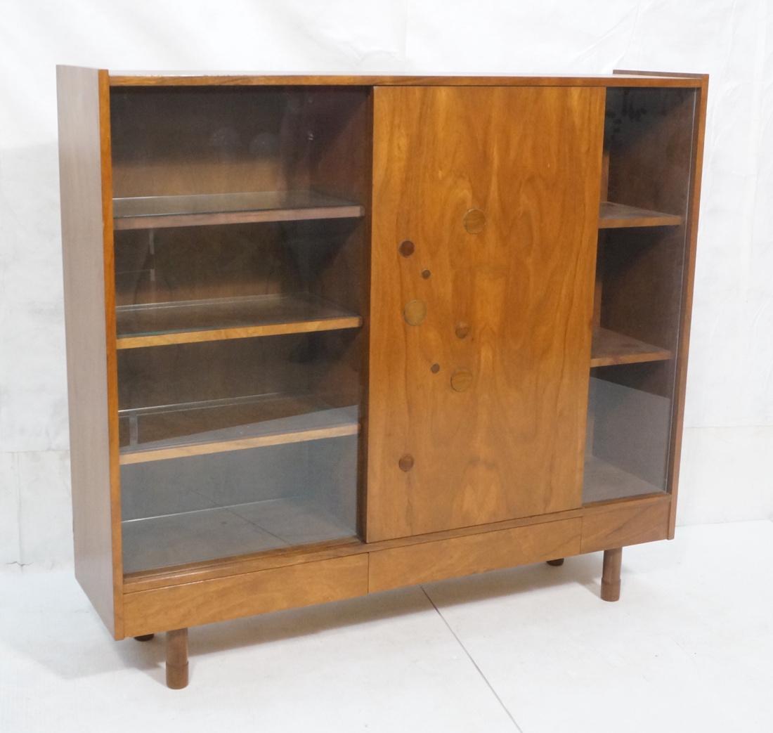 EDMUND SPENCE Style 3 Door Bookshelf Cabinet. Cen (1 of 8)