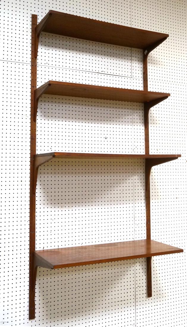 Danish Modern Teak Wall Shelves. 4 shelves & 8 br (1 of 8)