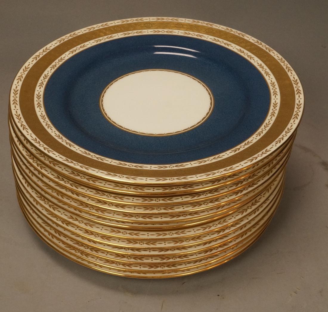 12 Mintons Service Plates with Cobalt Detail. Gil (1 of 9)