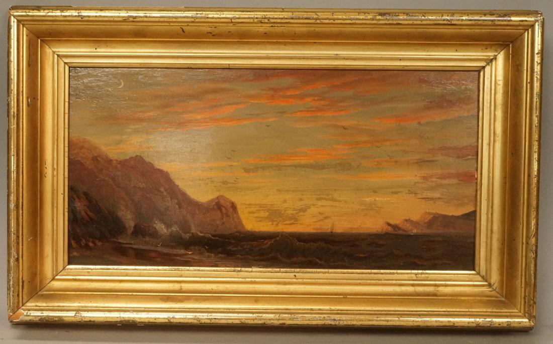Antique Chromo-Lithograph Marine Sunset. Pranc's (1 of 10)