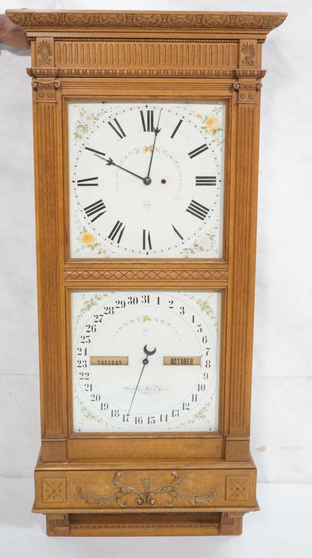 SETH THOMAS USA Lg Carved Oak Regulator Clock. Hi (1 of 10)