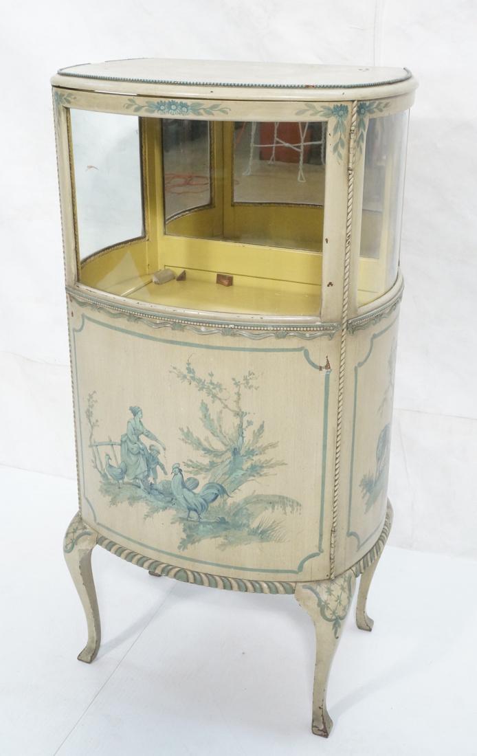 Hand Painted Small French Style Vitrine Curio Cab (1 of 7)