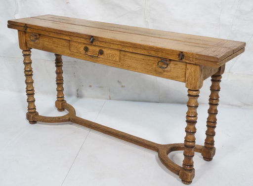 Vintage Flip Top Hall Console Sofa Table Inlaid Vintage Flip Top Hall Console Sofa Table Inlaid
