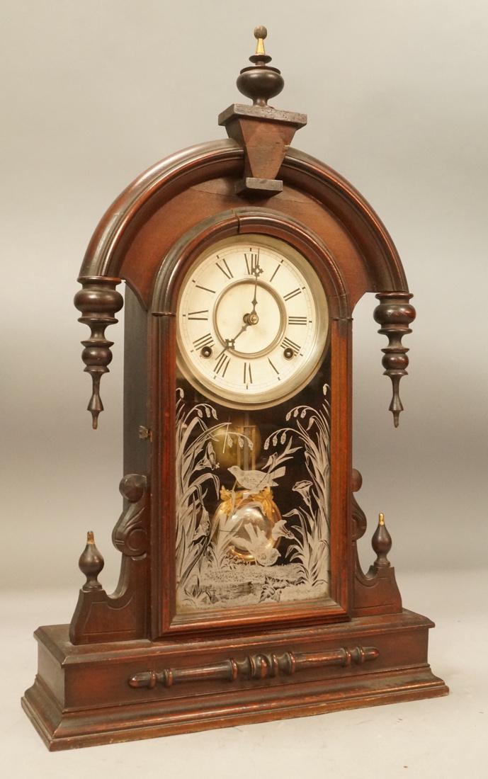 Antique Victorian Mantle Clock Arched Glass Door (1 of 10)