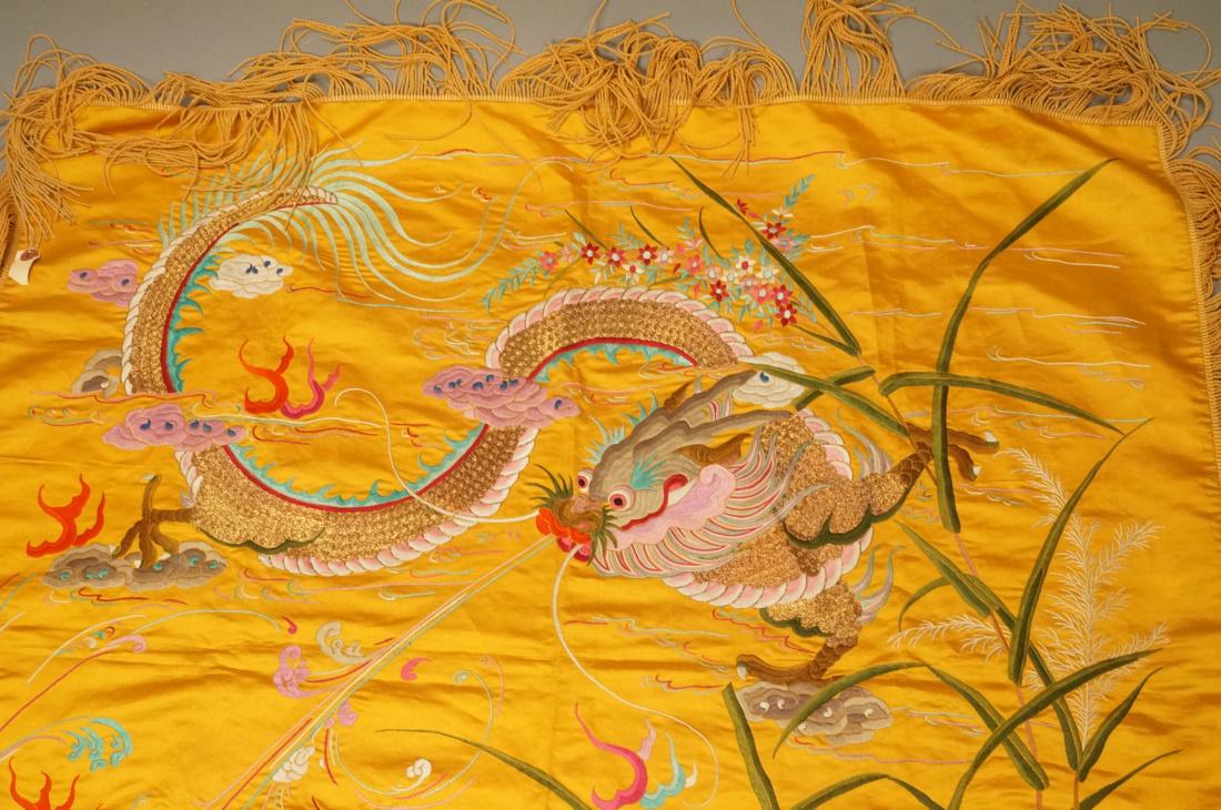 Vintage Chinese Mandarin Yellow Silk Background E (1 of 5)