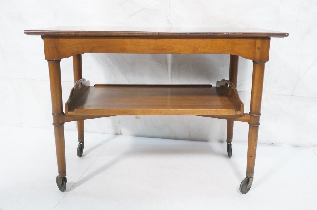 STICKLEY Cherry Rolling Bar Tea Cart. Expandable. (1 of 7)